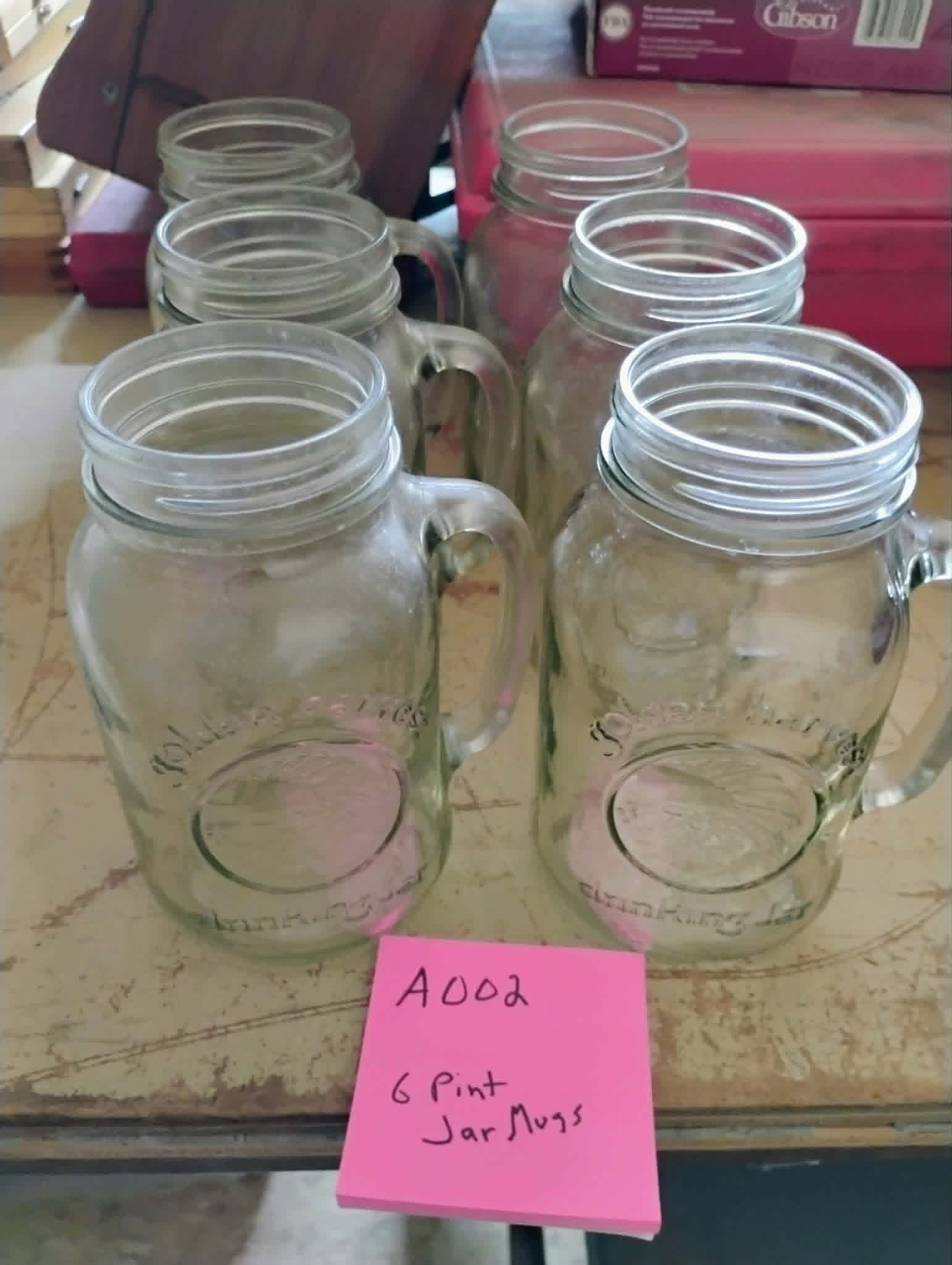 Lot of 6 Pint Mason Mugs #A8002