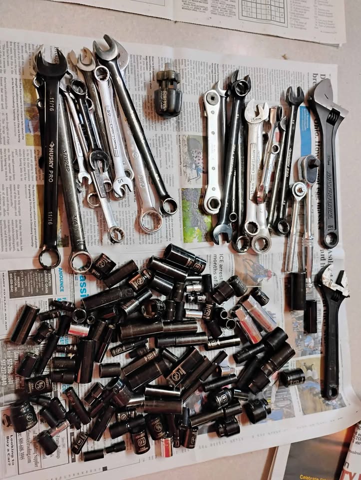 SAE and Metric wrenches and sockets etc.