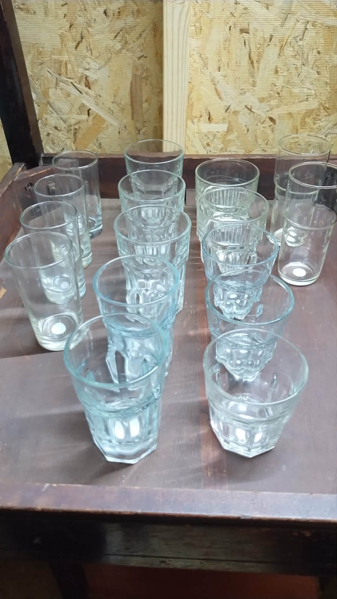 16 Clear Juice Glasses #A8003