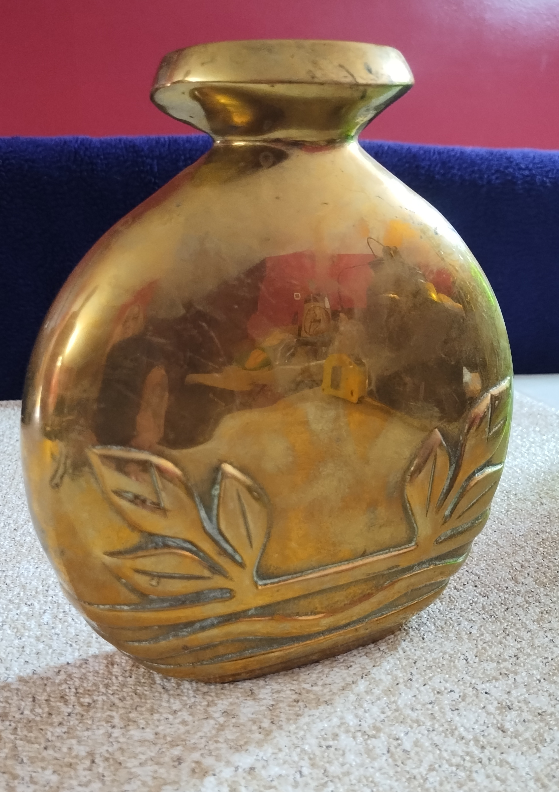 Vintage 1980s Dolbi Cashier Solid Brass vase