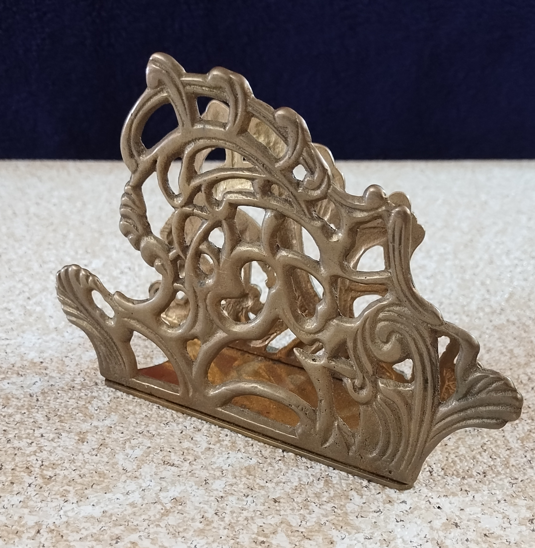 Vintage Brass Letter/Napkin Holder