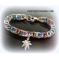 Multi-Colored cannabis Bracelet